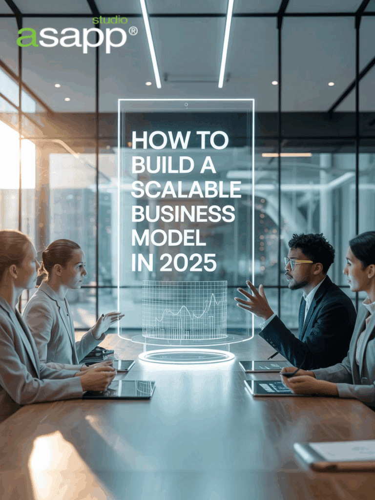 Entrepreneur building scalable business model 2025 with digital technology and automation tools for business growth