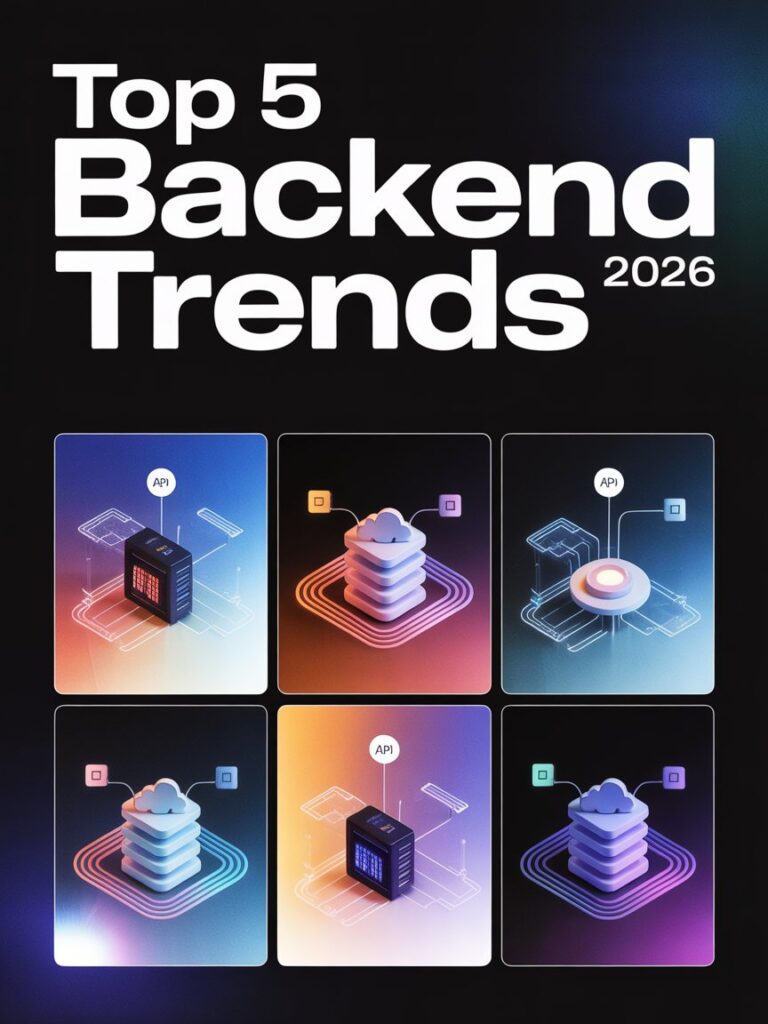 Discover the Top 5 Backend Trends 2026 every developer must know. From serverless to zero-trust security — stay ahead and build smarter backends across the USA.